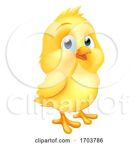 Easter Chick Little Baby Chicken Bird Cartoon by AtStockIllustration