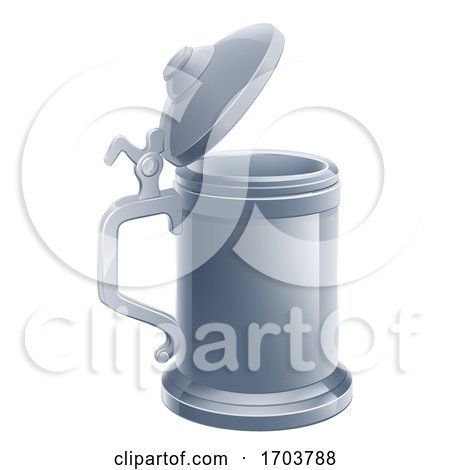 Beer Stein Pint Cartoon Tankard Mug Drink by AtStockIllustration
