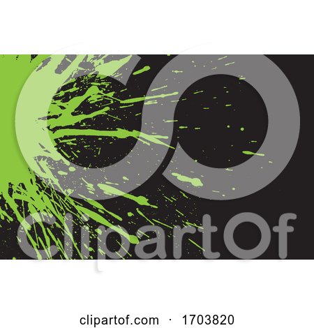 Green and Black Splat Background by KJ Pargeter