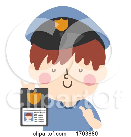 Kid Boy Police Fake Illustration by BNP Design Studio