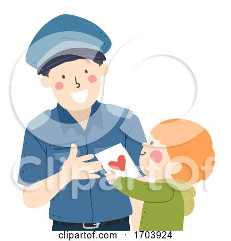 Kid Boy Police Appreciation Card Illustration by BNP Design Studio