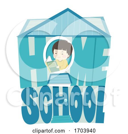 Kid Boy Home School House Illustration by BNP Design Studio