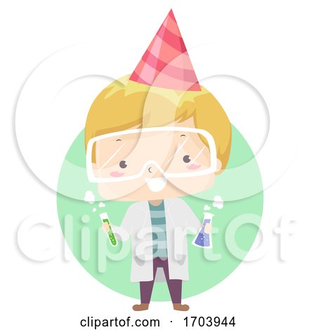 Kid Boy Birthday Science Theme Illustration by BNP Design Studio