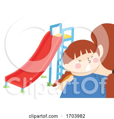 Kid Girl Mom Scared of Slides Illustration by BNP Design Studio