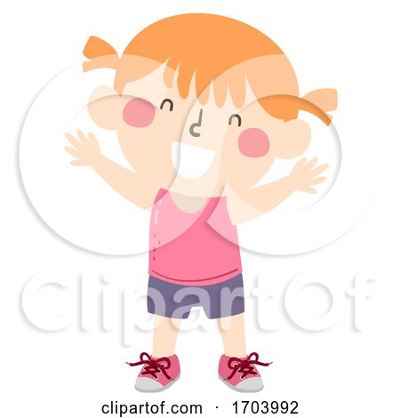 Kid Girl Shoe Lace Tied Happy Illustration by BNP Design Studio