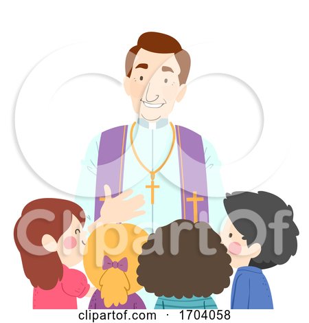 Kids Talk Priest Illustration by BNP Design Studio