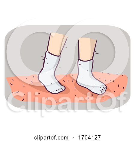 Flea Inspection Carpet White Sock Illustration by BNP Design Studio