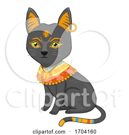 Egyptian Cat Bastet Cat Costume Illustration by BNP Design Studio