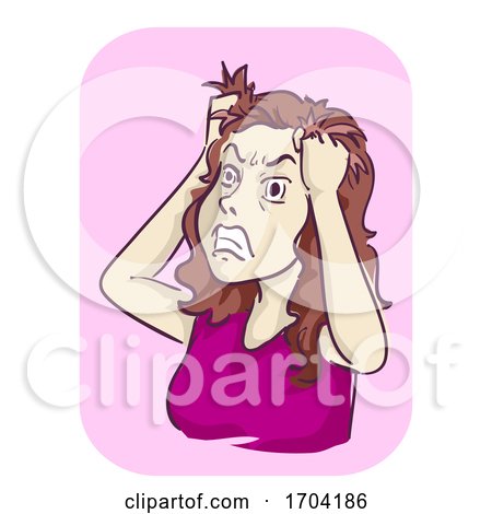 Girl Agitation Symptom Illustration by BNP Design Studio