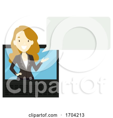 Girl Receptionist Online Check in Illustration by BNP Design Studio
