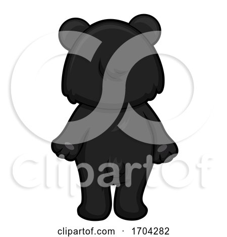 Black Bear Back View Illustration by BNP Design Studio