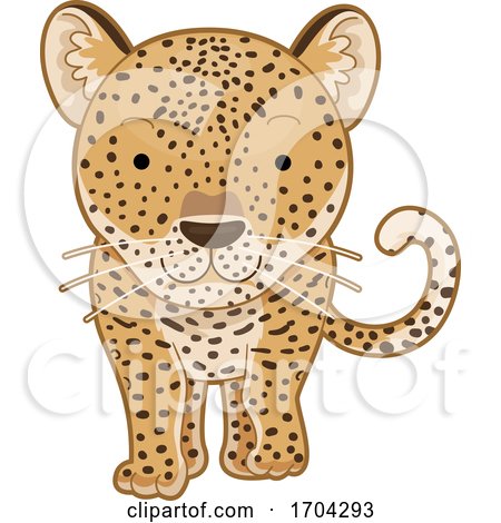 Leopard Front View Illustration by BNP Design Studio