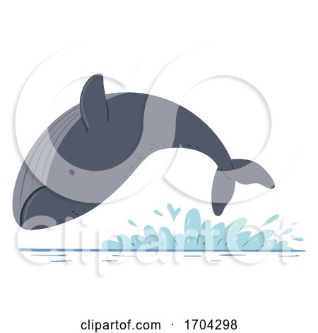 Whale Breaching Send Messages Illustration by BNP Design Studio