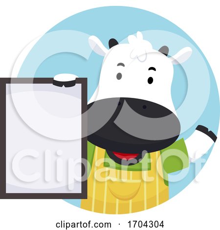 Cow Shop Owner Board Illustration by BNP Design Studio