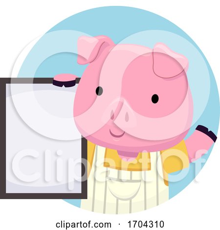 Pig Shop Owner Board Illustration by BNP Design Studio