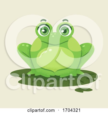 Frog Lily Pad Illustration by BNP Design Studio