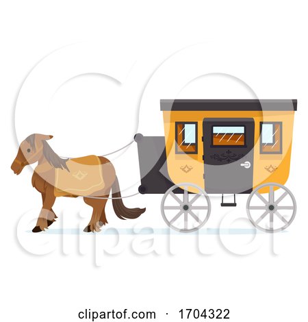 Horse Carriage Christmas Market Illustration by BNP Design Studio