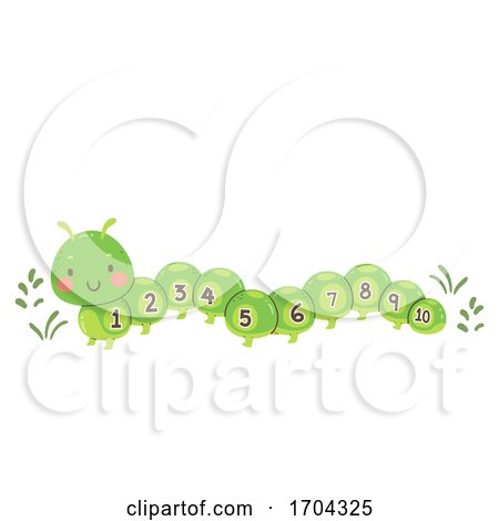 Caterpillar Numbers Illustration by BNP Design Studio