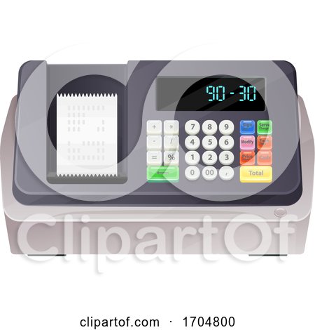 Commercial Terminal Point of Sale Cash Register by Vector Tradition SM