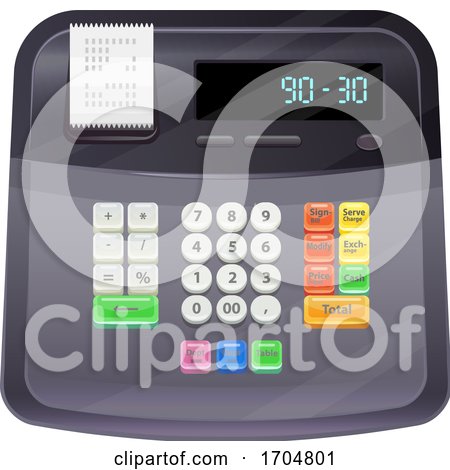 Commercial Terminal Point of Sale Cash Register by Vector Tradition SM