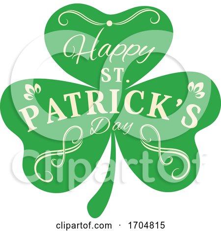 Happy St Patricks Day Clover by Vector Tradition SM