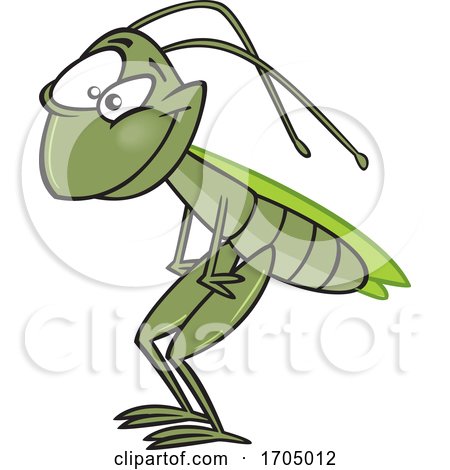 Clipart Cartoon Grasshopper by toonaday