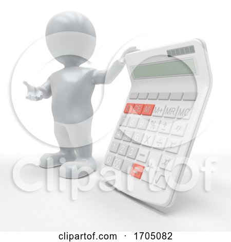 3D Morph Man with Calculator by KJ Pargeter