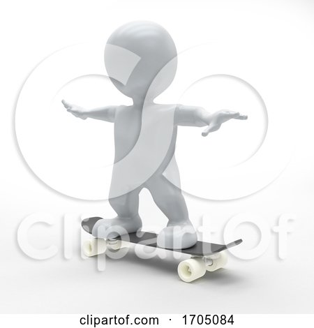 3D Morph Man Skateboarding by KJ Pargeter