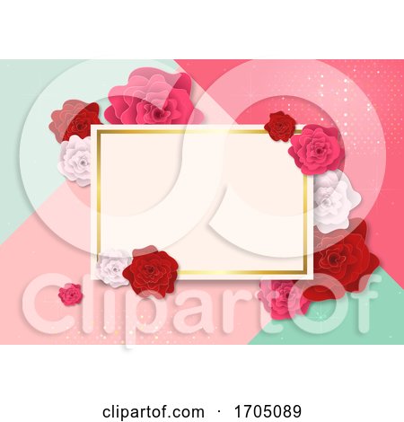 Blank Card on a Rose Background by dero