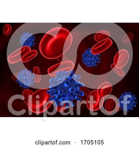Virus Blood Cells Molecules Illustration by AtStockIllustration
