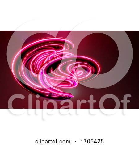 3d Pink Abstract Swirling Twisting Shape Glowing in the ...