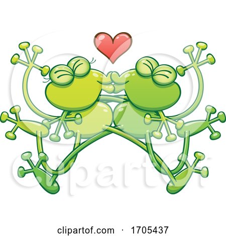 Tangled Kissing Frogs in Love by Zooco