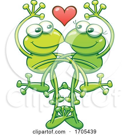 Tangled Frogs in Love by Zooco