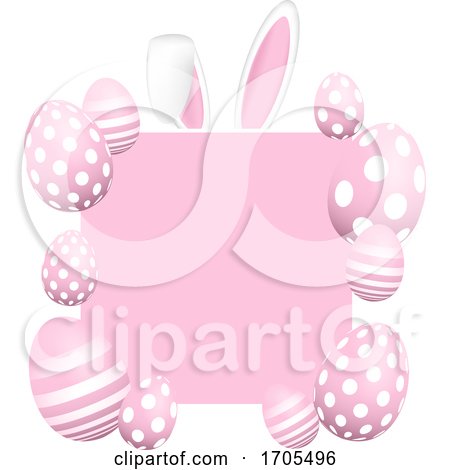 Easter Egg and Bunny Ear Border by KJ Pargeter