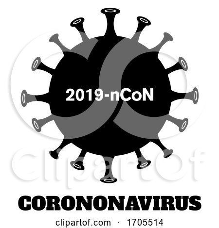 Black and White Coronavirus by Hit Toon