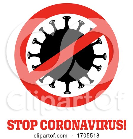 Coronavirus in a Prohibited Symbol by Hit Toon