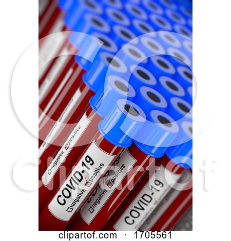 3D Illustration of COVID 19 Blood Test Tubes by stockillustrations