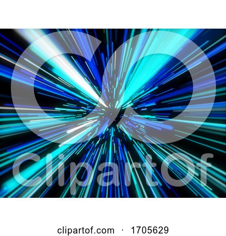 3D Abstract Background with Hyperspace Design by KJ Pargeter