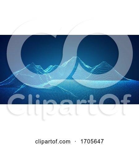 Abstract Banner with Flowing Particles in Landscape Design by KJ Pargeter