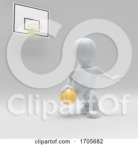 3D Morph Man Playing Basketball by KJ Pargeter