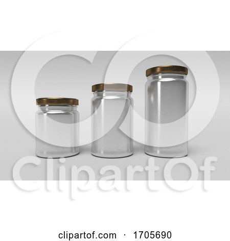 Set of Glass Jars for Canning and Preserving by KJ Pargeter