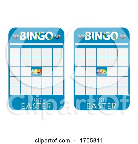 Easter Blank Decorated Bingo Cards by elaineitalia
