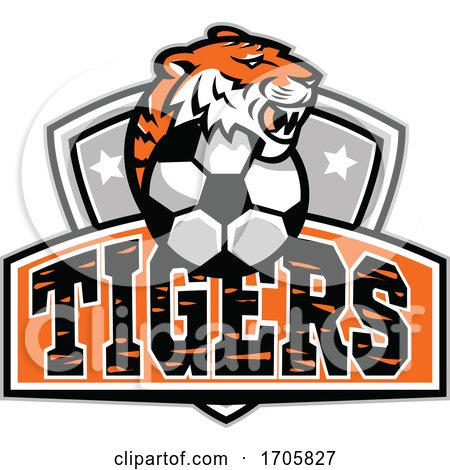 Tiger head soccer ball CREST MASCOT by patrimonio