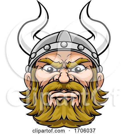 Viking Warrior Mascot Cartoon by AtStockIllustration