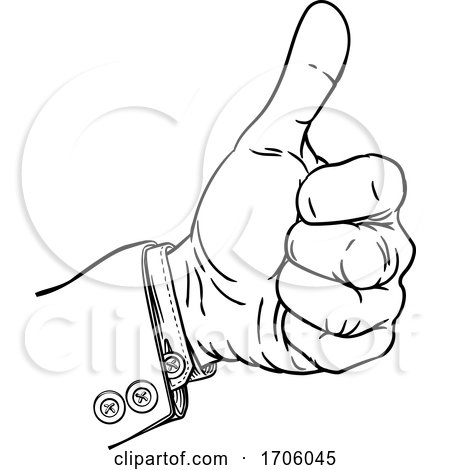 fist drawing thumbs up