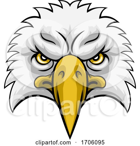 Eagle Head Mascot Face by AtStockIllustration