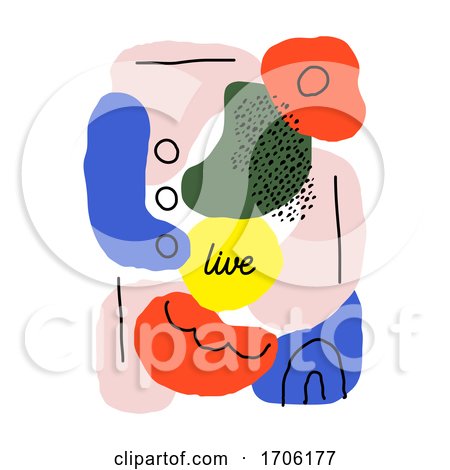 Creative Abstract Art Design Template with Organic Shapes by elena