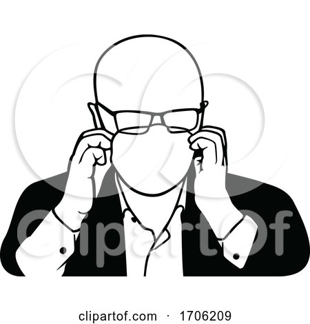 Person Wearing a Covid 19 Coronavirus Face Mask by dero