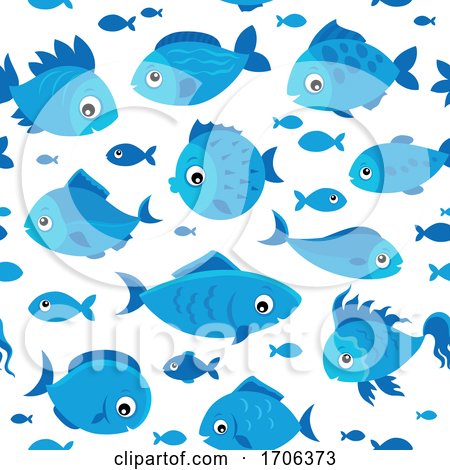 Fish Background Seamless Pattern by visekart