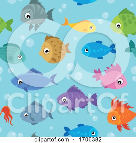 Fish Background Seamless Pattern by visekart